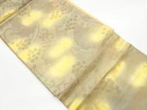 葡萄唐草模様織出し名古屋帯